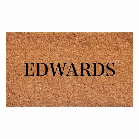 Calloway Mills Personalized Door Mat, Black, Natural, 30 in W x 48 in L 111263048